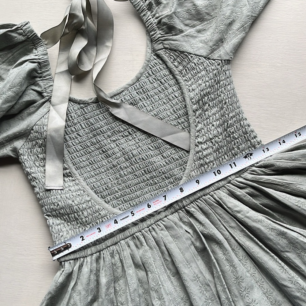 LAUDE the Label Frida Midi Dress in Azure Broderie size S/M NWOT - Picture 9 of 12